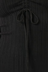 Irene Long Sleeve Midi Dress - Black