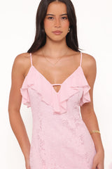 Jamielee Lace Maxi Dress - Pink