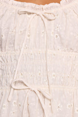 Janessa Mini Dress - Cream Floral