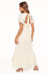 Janice Maxi Dress - Butter Yellow Broderie