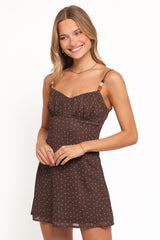 Jasmine Mini Dress - Brown
