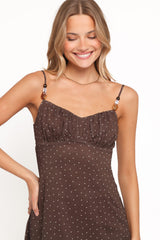Jasmine Mini Dress - Brown