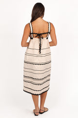 Jeanie Midi Dress - Natural