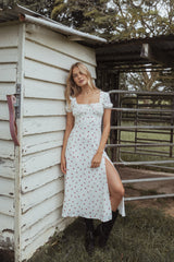 Jill Midi Dress - Cherry Print