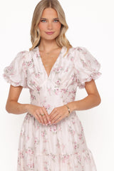 Jocelyn Maxi Dress - Ivory/Pink Floral