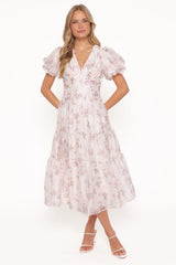 Jocelyn Maxi Dress - Ivory/Pink Floral