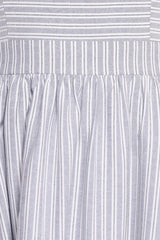 Johanna Midi Dress - Grey/White