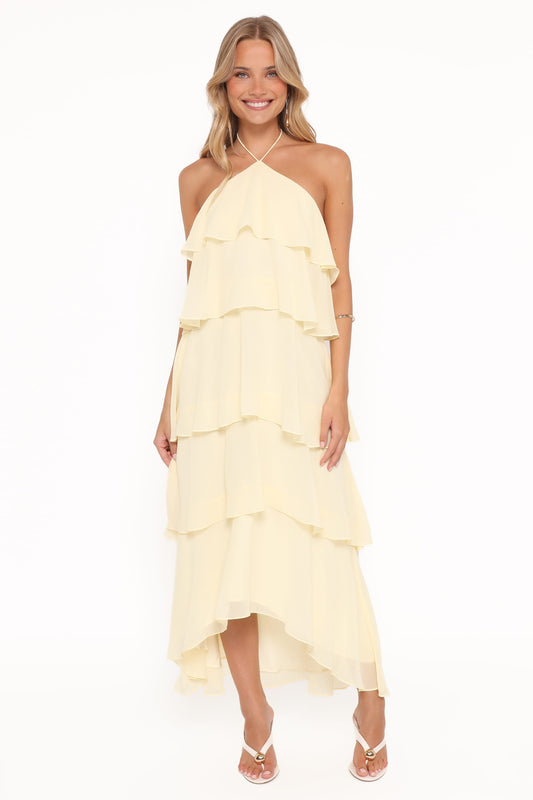 Jonia Halterneck Maxi Dress - Butter Yellow