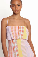 Junia Mini Dress - Pink Plaid
