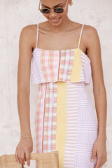 Junia Mini Dress - Pink Plaid