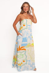 Kaelani Strapless Maxi Dress - Multi Print
