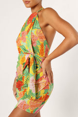 Kalena Halterneck Mini Dress - Leilani Print