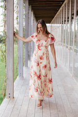 Kamie Maxi Dress - Pink Floral