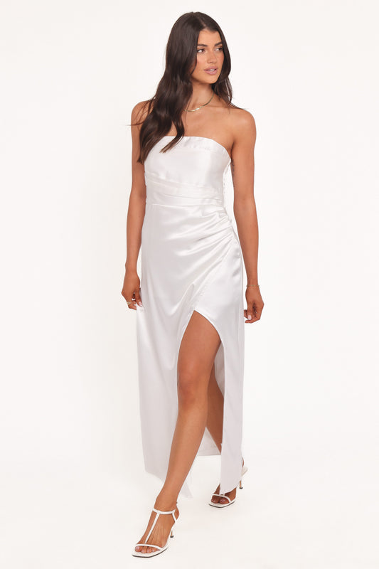 Kara Strapless Maxi Dress - White