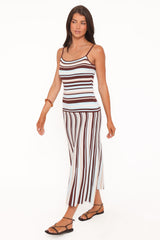 Karlin Maxi Dress - Blue Stripe
