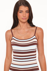 Karlin Maxi Dress - Blue Stripe