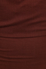 Kassie Off Shoulder Dress - Chocolate Brown