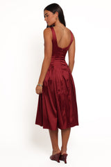 Katelyn Midi Dress - Burgundy