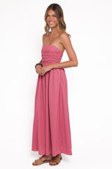Kayt Strapless Dress - petals Pink