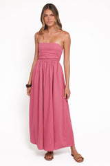 Kayt Strapless Dress - petals Pink