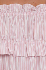 Keonia Mini Dress - Pink Stripe