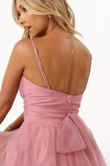 Kienna Tulle Mini Dress - Pink