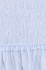 Kiki Smocked Mini Dress - Blue Stripe