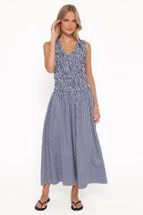 Kirrilee Maxi Dress - Blue Stripe