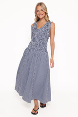 Kirrilee Maxi Dress - Blue Stripe