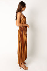 Kleo One Shoulder Maxi Dress - Golden Ochre