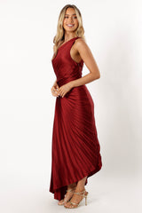 Kleo One Shoulder Maxi Dress - Merlot