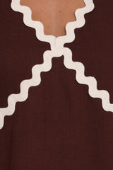Lark Mini Dress - Brown