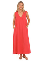 Laurita Maxi Dress - Red