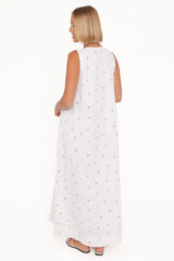 Laurita Maxi Dress - White Floral