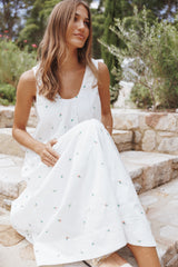 Laurita Maxi Dress - White Floral