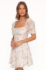 Lavia Mini Dress - White Multi Floral