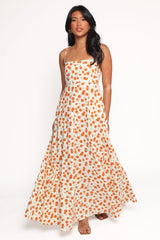 Leah Maxi Dress - Clementine Print