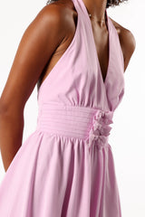 Leigh Halterneck Mini Dress - Lavender