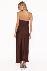 Lelita Strapless Maxi Dress - Brown