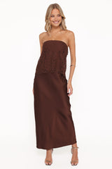 Lelita Strapless Maxi Dress - Brown