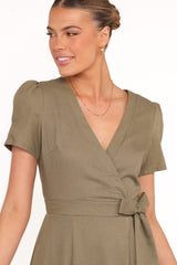 Leontine Midi Dress - Olive