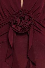 Leowna Halterneck Maxi Dress - Burgundy