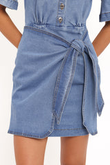 Leyton Mini Dress - Denim Chambray