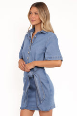 Leyton Mini Dress - Denim Chambray