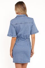 Leyton Mini Dress - Denim Chambray