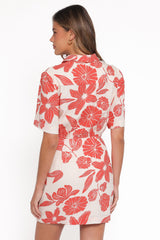 Leyton Mini Dress - Red Floral