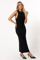 Liam Knit Midi Dress - Black