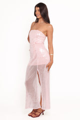 Liliane Maxi Dress - Pink Sequin