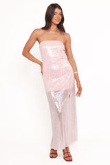 Liliane Maxi Dress - Pink Sequin