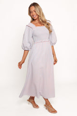 Lille Midi Dress - Blue Gingham